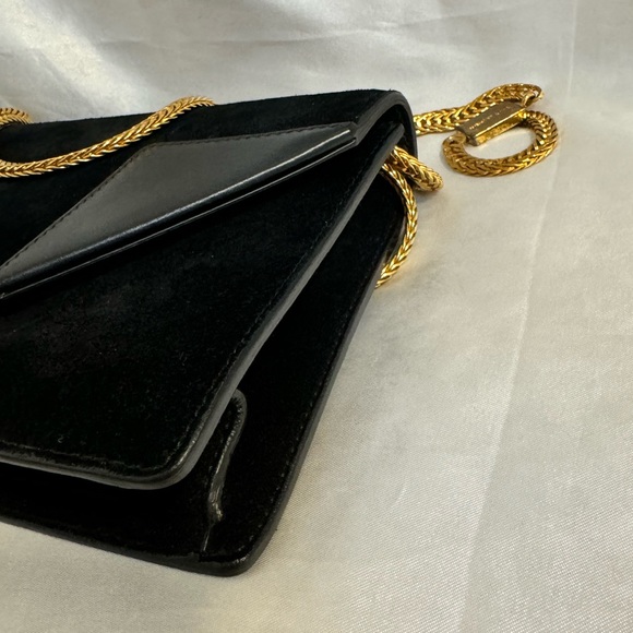 Saint Laurent Black Suede and Leather Betty Shoulder Bag - Picture 5 of 13